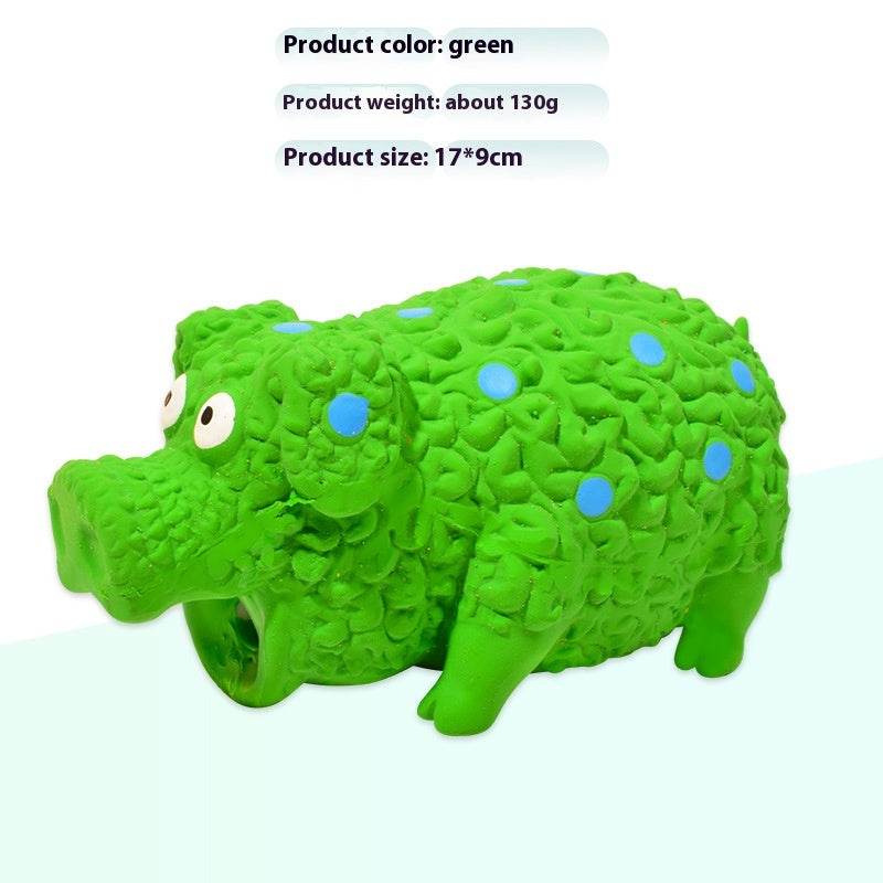 Pet Toy Latex Sounding Toy Curly Pig Bite-Resistant Molar Dog Toy