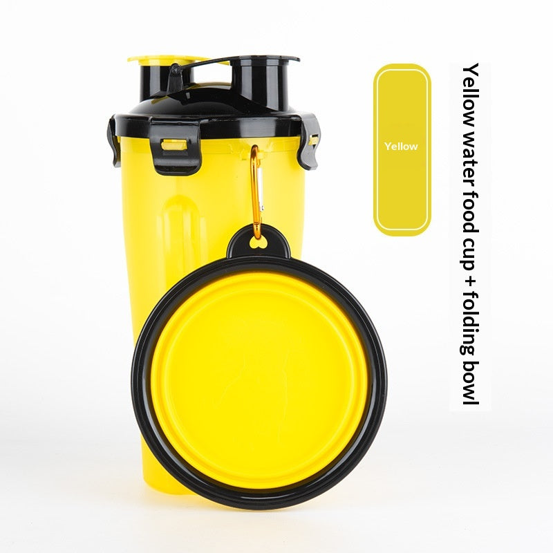 Portable Pet Dog Water Cup Hanging Dog Food Bowl Foldable Dog Bowl