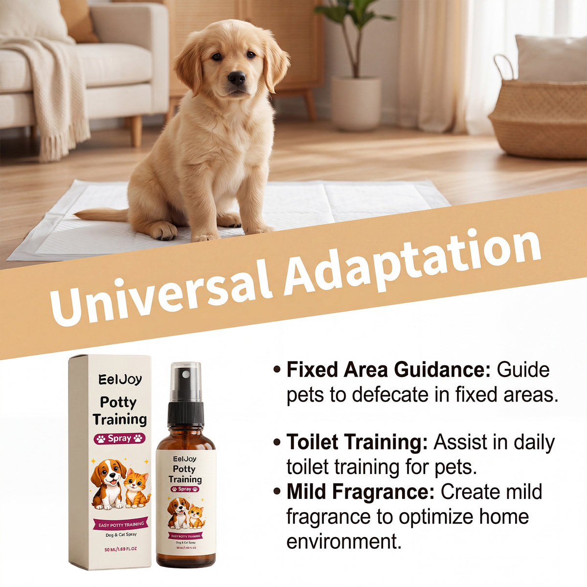 Eeljoy Pet Toilet Training Spray Daily Gentle Training Spray To Guide Pets To The Toilet Convenient Spray