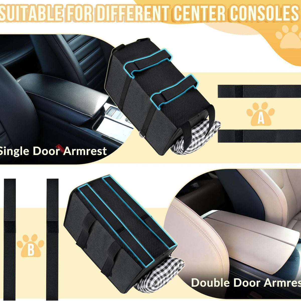Dog Car Seat Console Booster For Small Pets