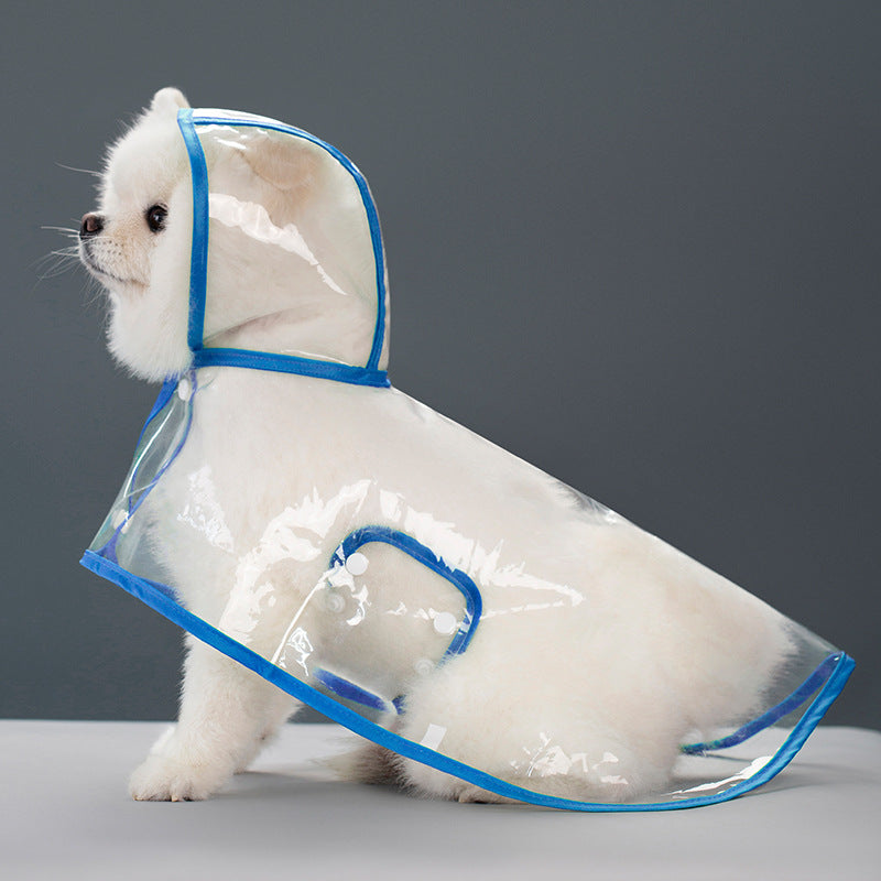 Transparent Plastic Dog Raincoat