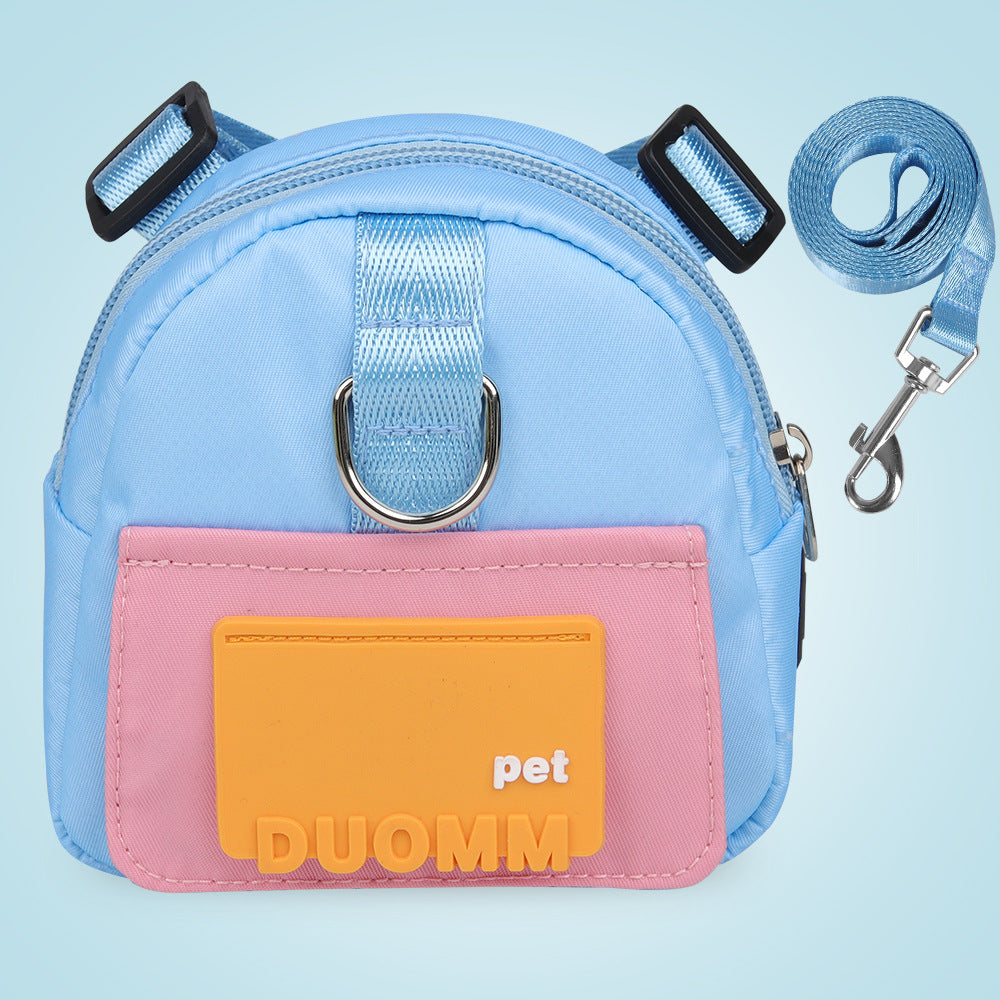 Pet Snack Storage Bag Large-Capacity Multifunction Dogs Backpack Adjustable Harness Backpack Suitable Pet Travel Hiking Walking