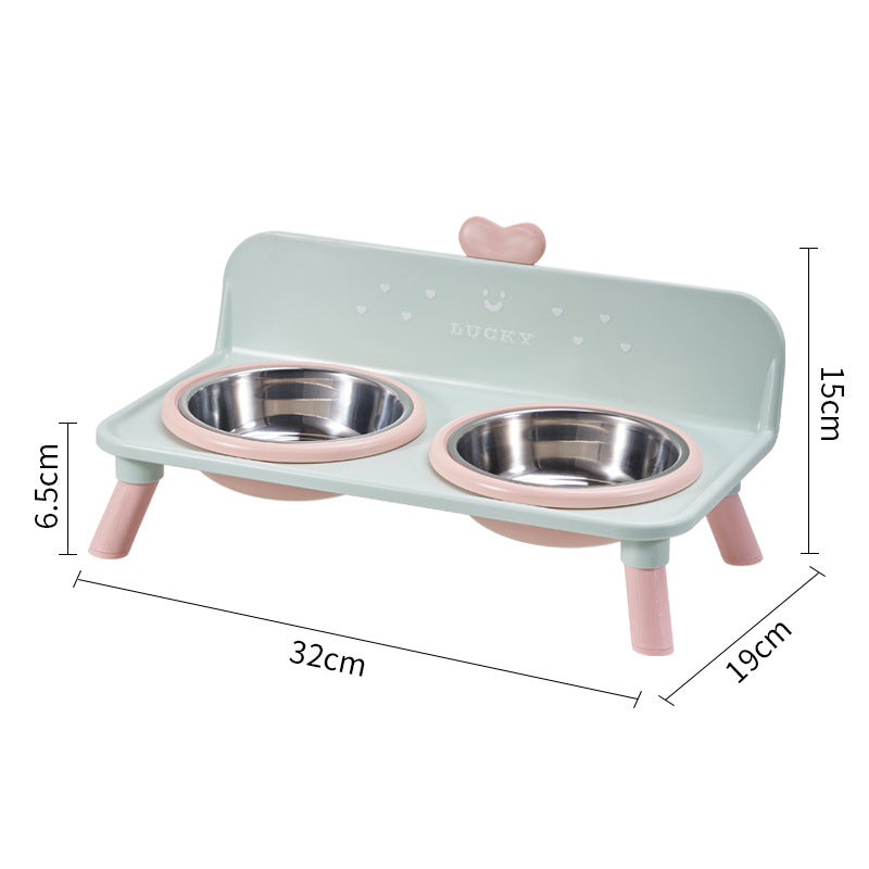 Elevated Stainless Steel Double Bowl