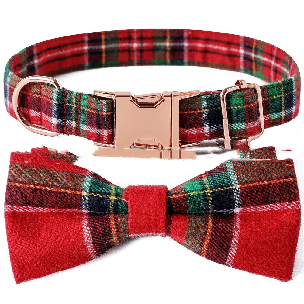 Pet Bow Dog Collar Metal Buckle