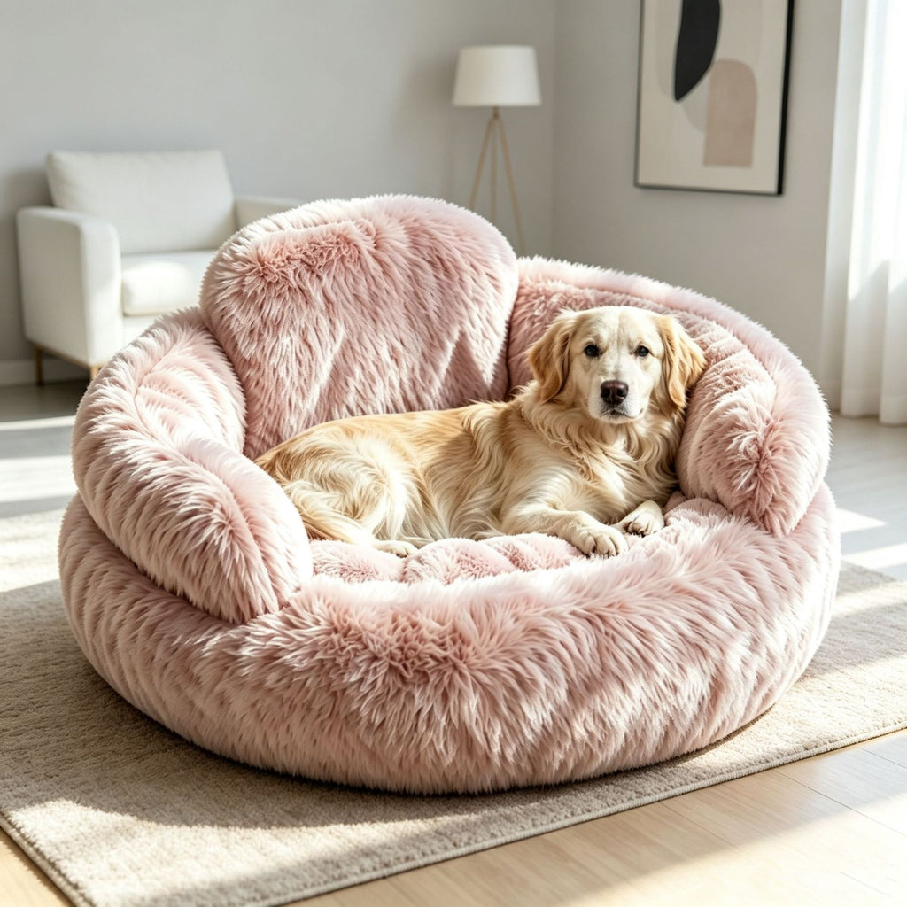 Plush Round Pet Bed And Winter Mat