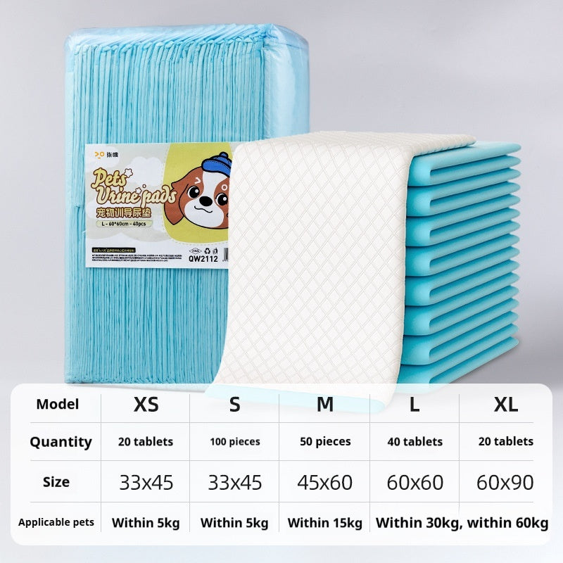 Pet Thickened Dog Pee Pads With Deodorizing Feature