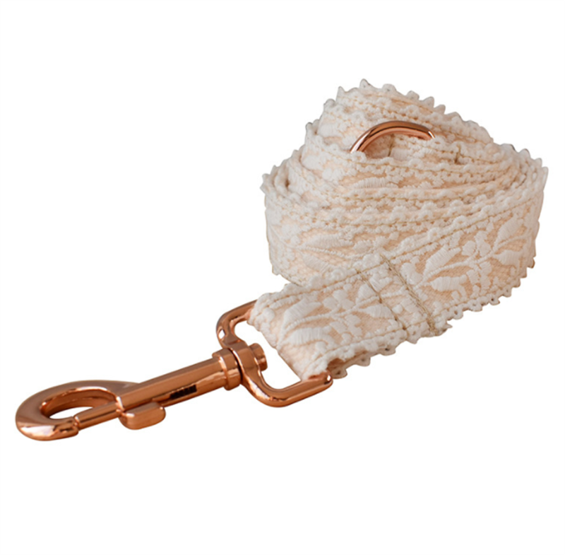 Leaf Lace Bow Dog Collar