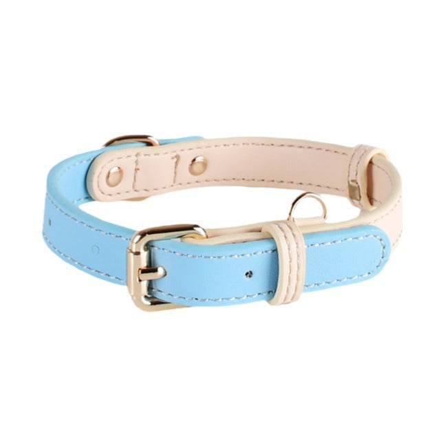 Leather Pet Collar For Small And Medium-Sized Dogs