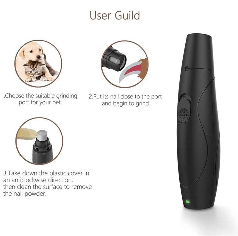 Safe Charging Low Noise Pet Electric Nail Polisher