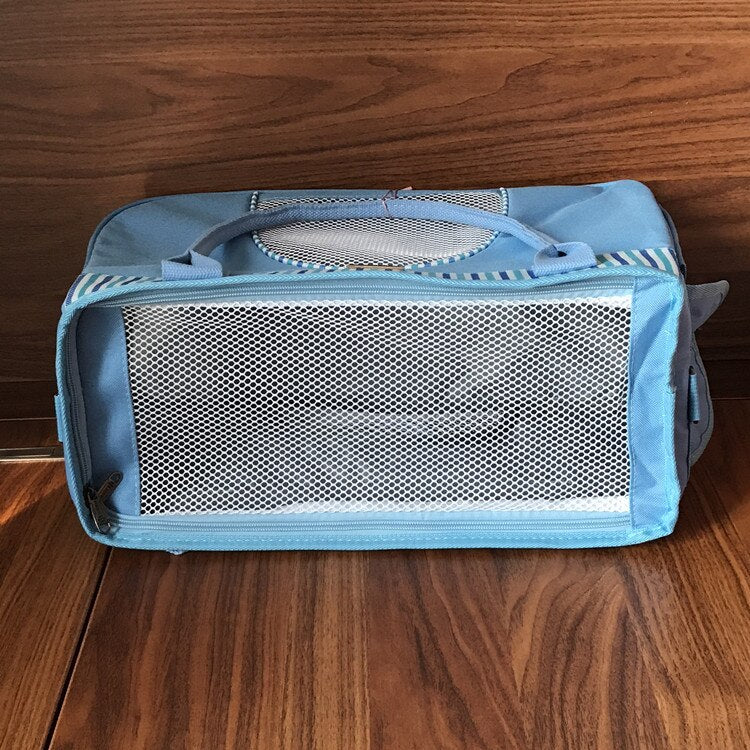 Pet Outing Bag Carrying Case Breathable Mesh Non-Deformation Teddy Backpack