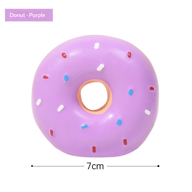 Multi-Color Realistic Latex Donut Pet Toy