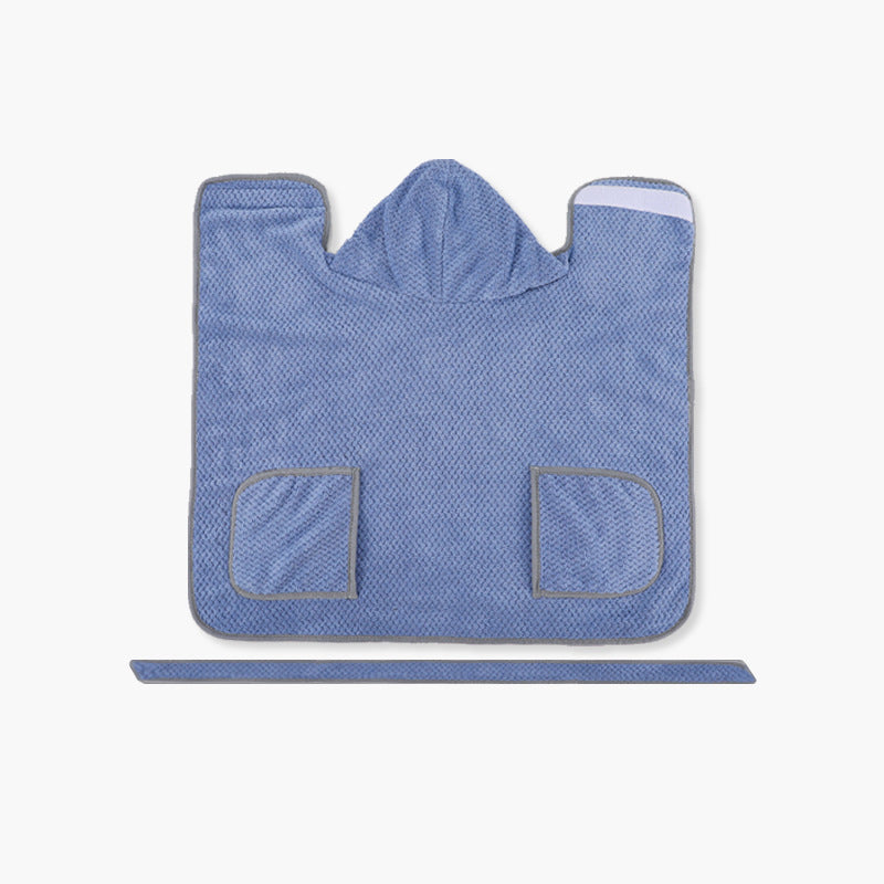 Dog Body Towel High Absorbent Quick Drying Dog Bath Robe Warm Soft Dog Bath Robe Towel With Adjustable Waistband