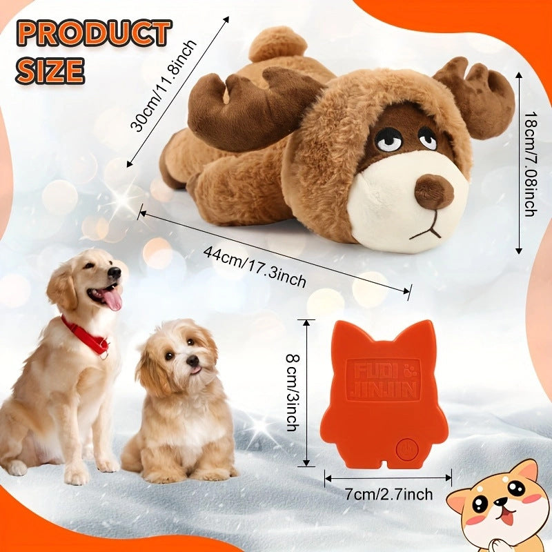 Plush Elk and Brown Bear Pet Toy