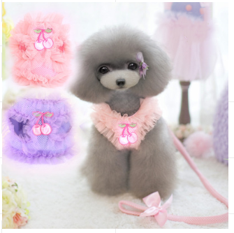 Pet Supplies Cute Lace Chest Back Dog Leash