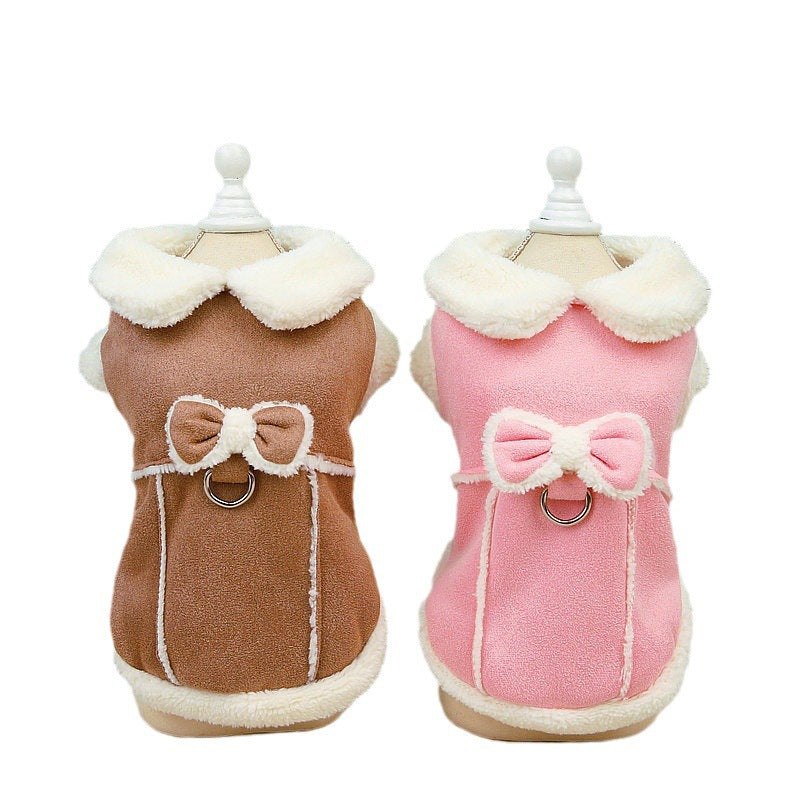 Warm Cotton-Padded Dog Traction Vest