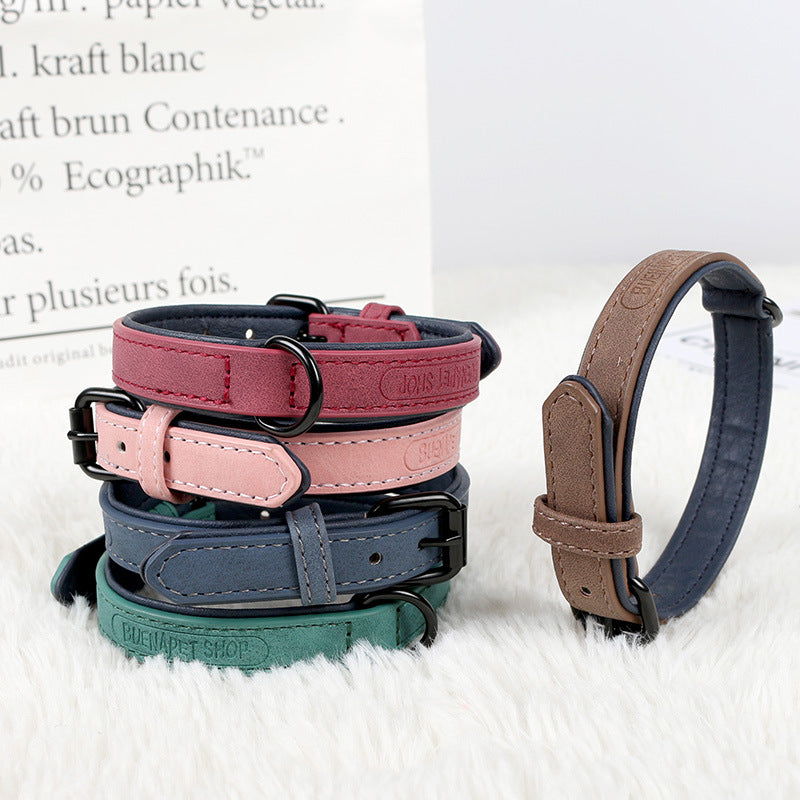 Pet Supplies Pu Leather Adjustable Collar