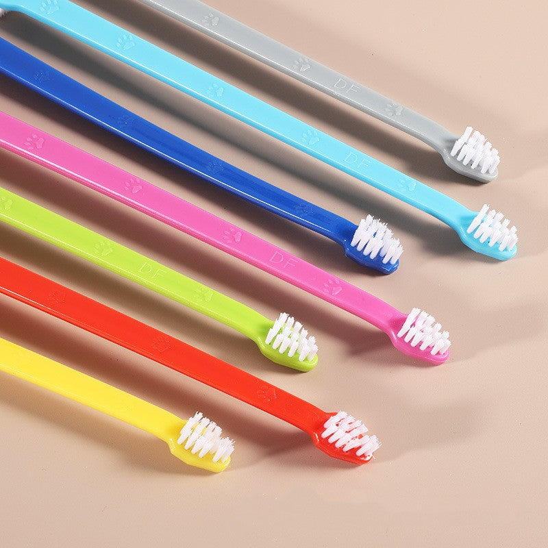 Long Handle Double Head Pet Toothbrush
