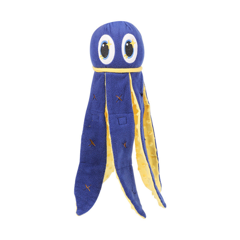 Octopus-Shaped Dog Toy Octopus-Shaped Paper Food Leak Pet Toy Molar Teeth Sniffing