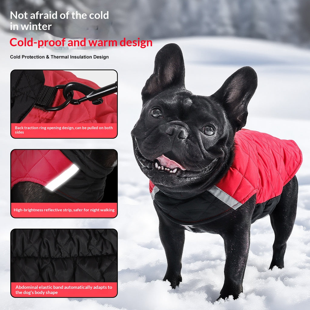 Reflective Plaid Double-Sided Dog Vest