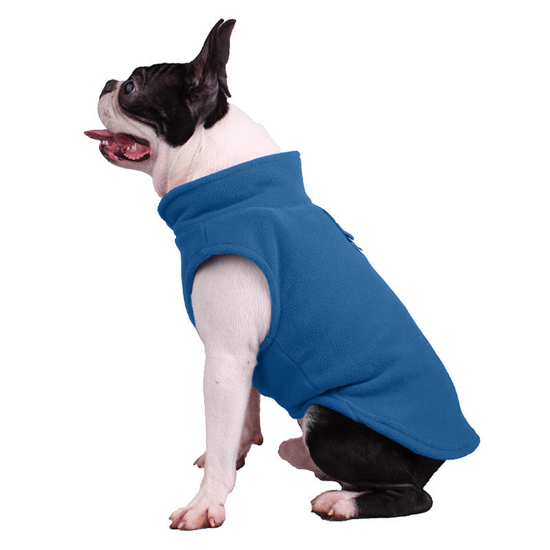 Pet Clothes Winter Polar Fleece Solid Color Fluffy Jacket Sweater Small And Medium-Sized Cross-Border Dog