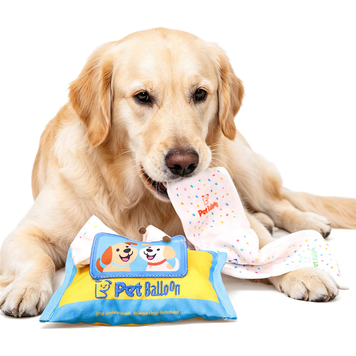 Dog Tissue Box Toy, Snuffle Treat Puzzle With Squeaker Tissue Box Toy With 47.2-In Pull-Out Fleece, Hidden Treat, Squeaker And Oxford Pouch