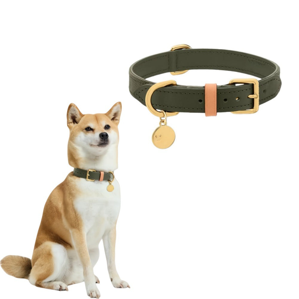 Affordable Luxury New Pet Genuine Leather Collar
