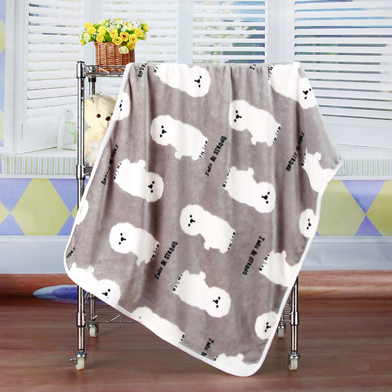 Printed Coral Fleece Dog Blanket