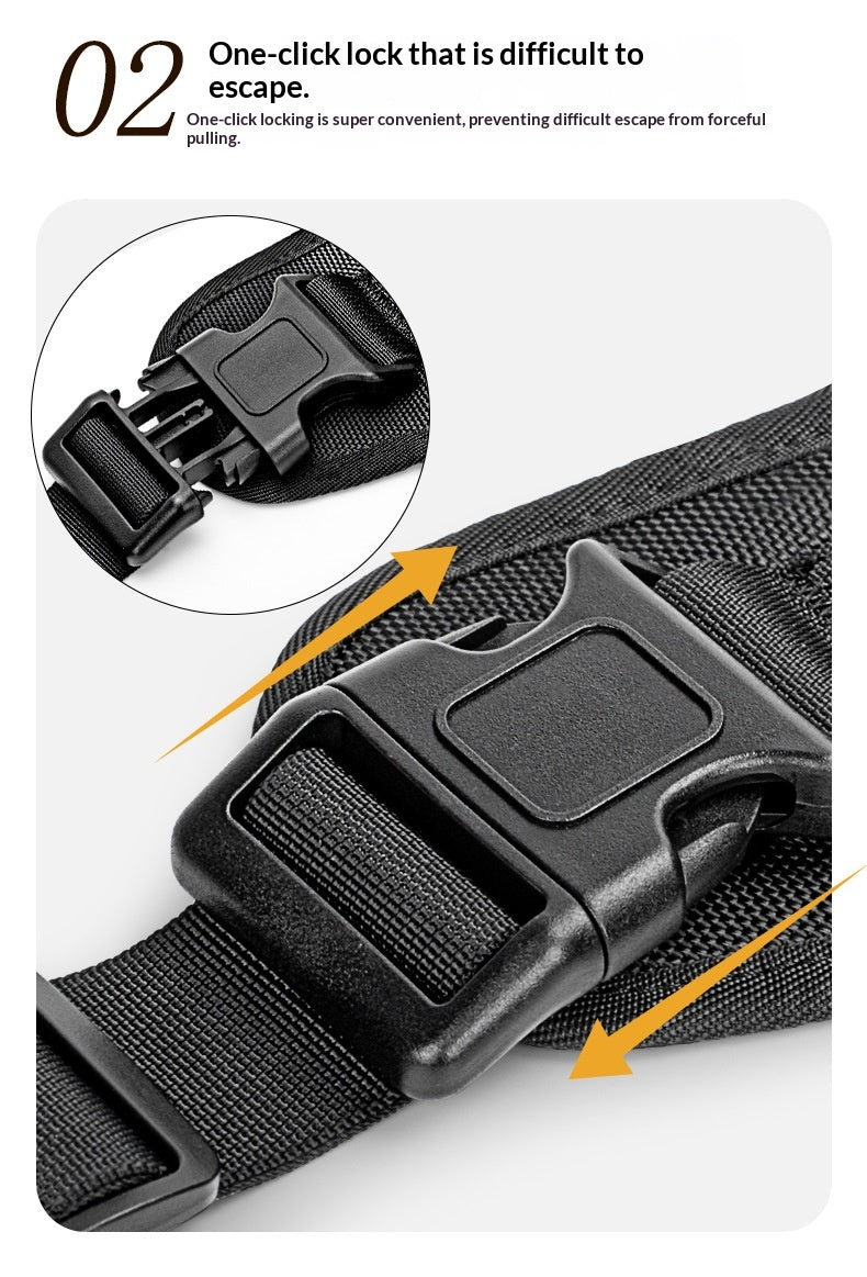 Dog Tactical Chest Harness With Multi-Function Leash