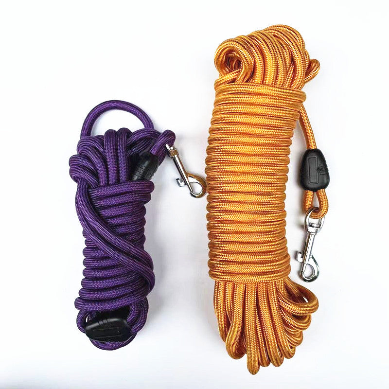 Portable Solid Color Pet Tracking Training Traction Rope