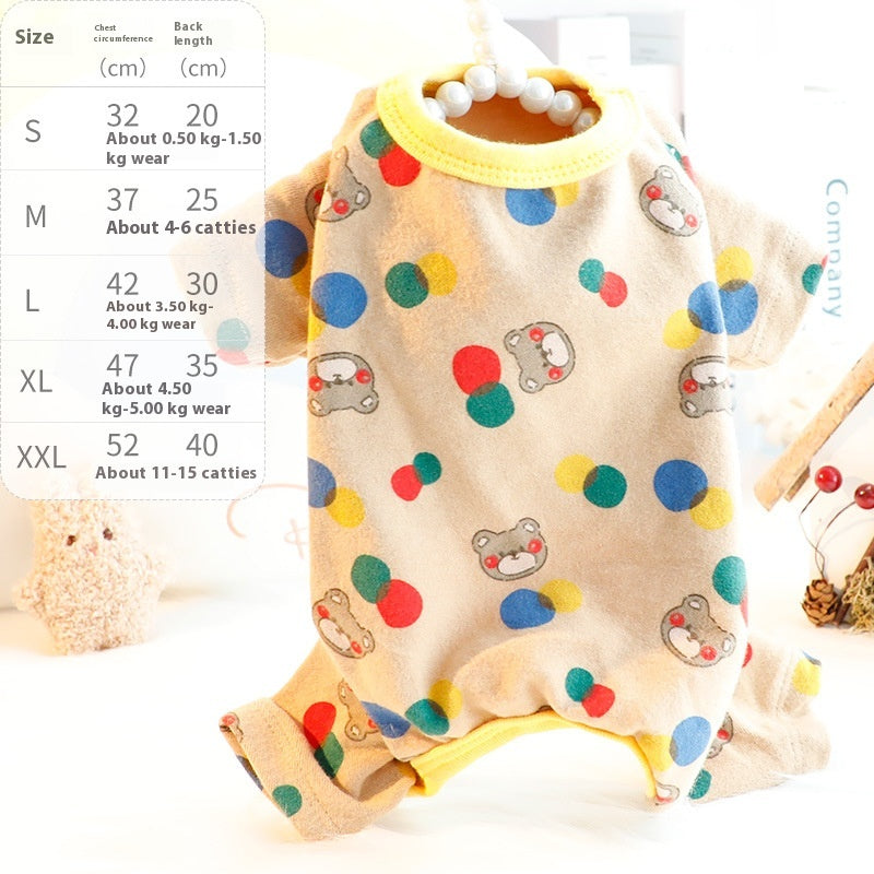Autumn Winter Teddy Dog Homewear