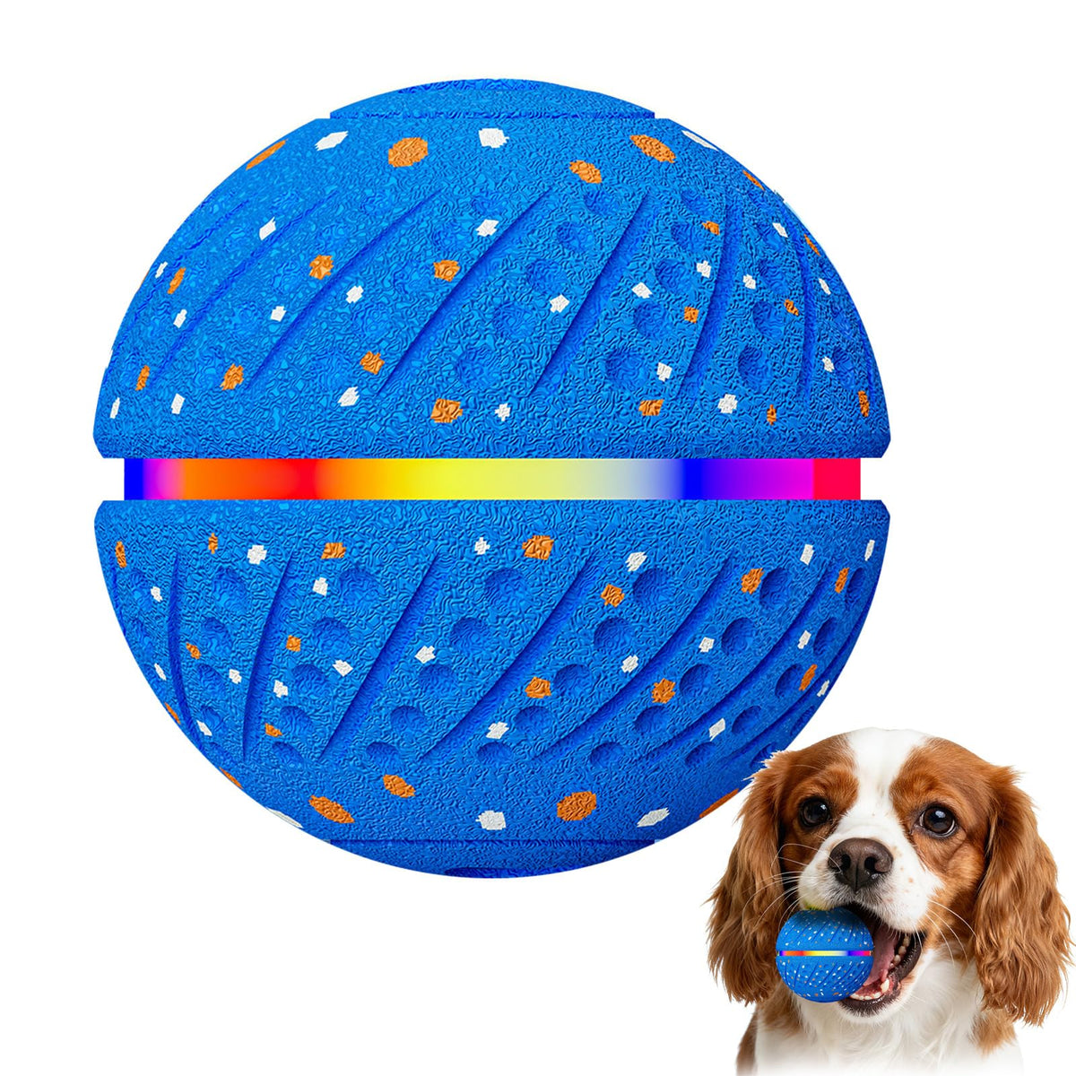 Interactive Dog Toys Ball, Smart Moving Bouncing Dog Ball With Colorful Lights, Automatic Moving, Bouncing And Rotating, E-Tpu Material, Dog