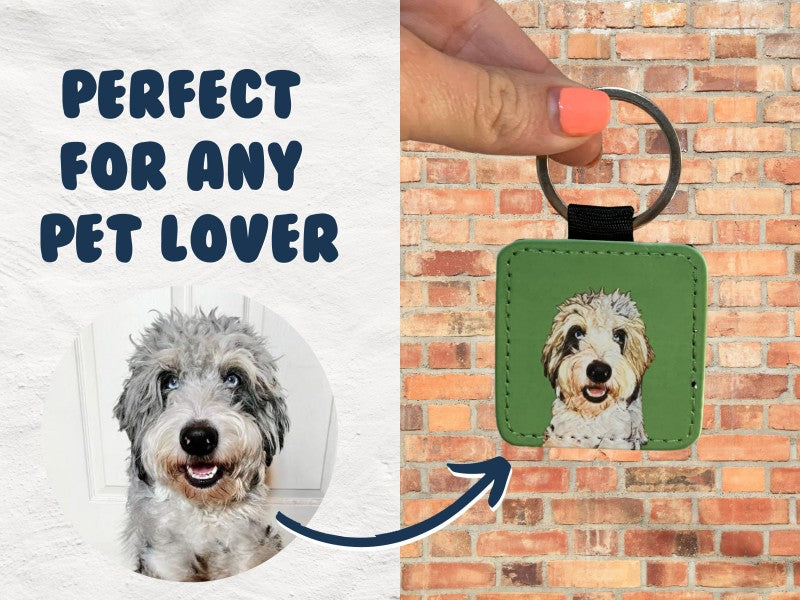Custom Pet Photo Keychain Pendant