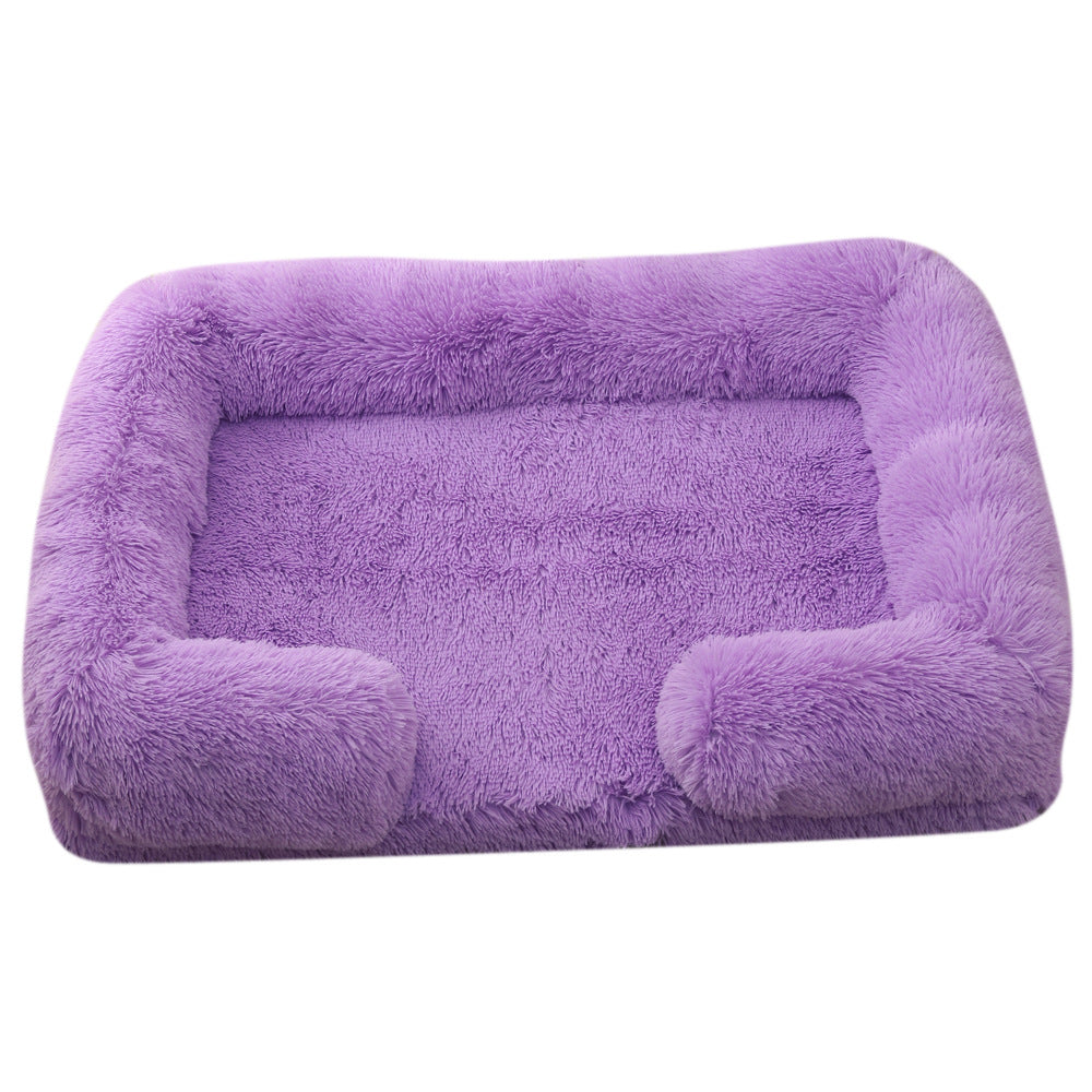 Plush Round Winter Dog Bed