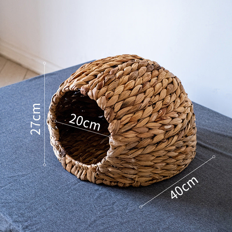 Natural Handmade Straw Breathable Pet Nest