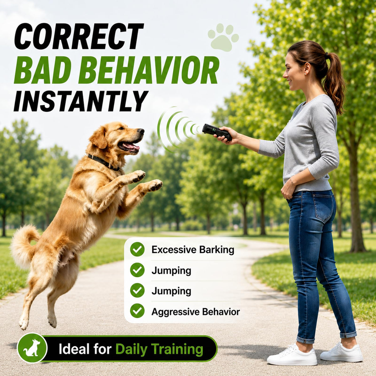 Ultrasonic Anti-Barking Dog Training Device