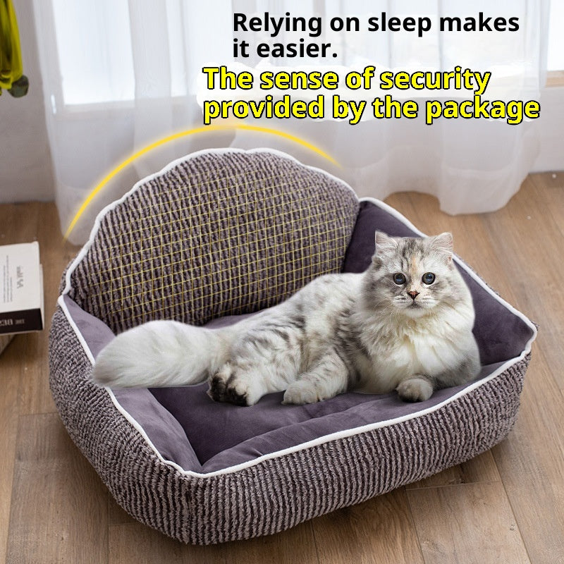 Short Plush Pet Sofa Cute Small And Medium Sized Kennel