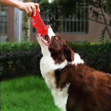 Vocal Rubber Rugby Dog Toy