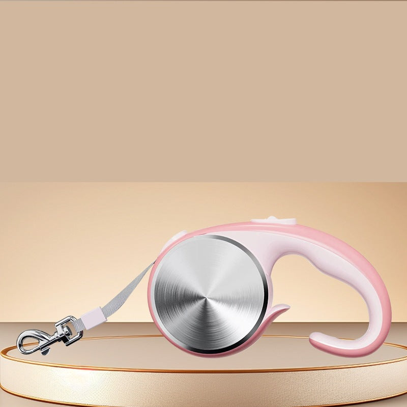 Retractable Dog Leash with Stainless Steel Cord
