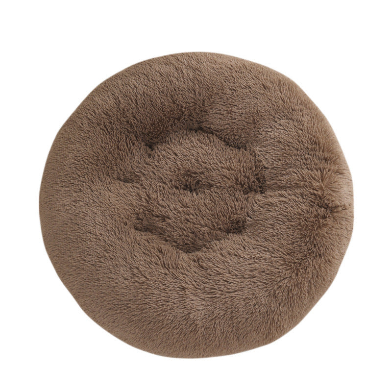 Round Plush Dog Bed Mat