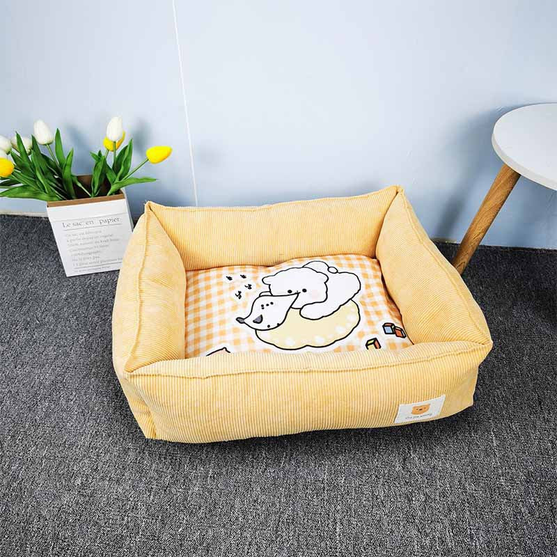 Square Warm Fabric Pet Bed