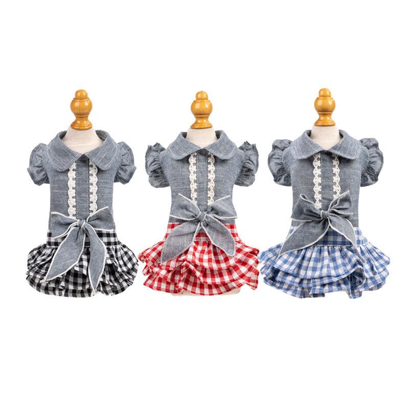 All-Season Thin Bow-Knot Pet Dress