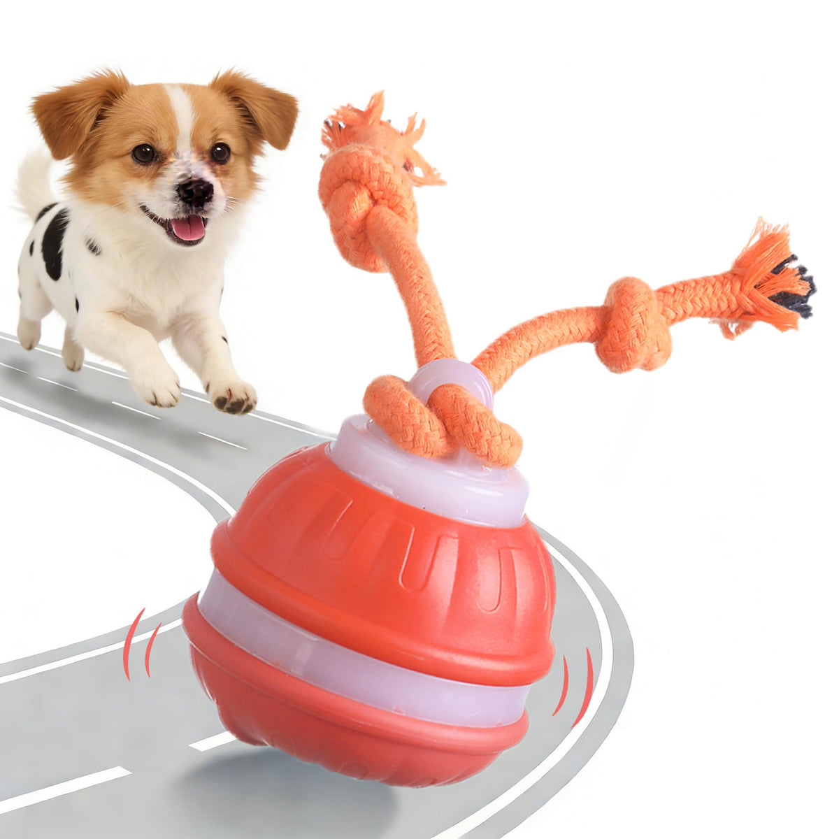 Interactive Dog Toys,Dog Ball Toy With Squeaky Birdsong Sound And Stimulation,Automatic Motion Activated Dog Toy For Boredom,Indoor Outdoor