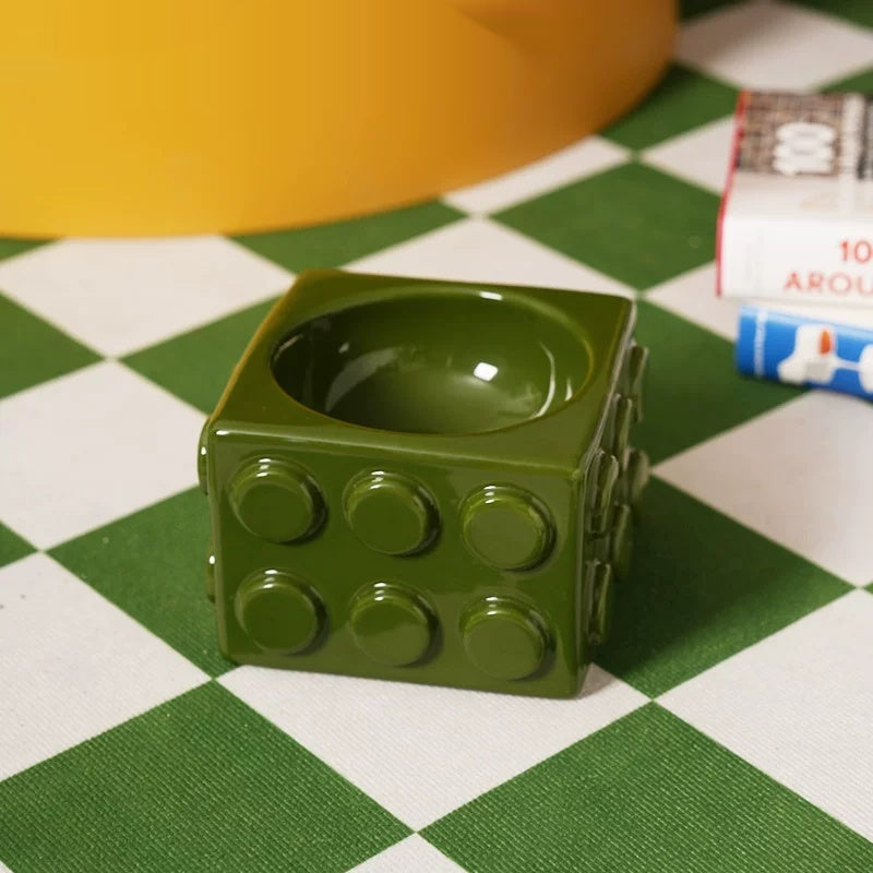 Building Block Pet Ceramic Water Bowl