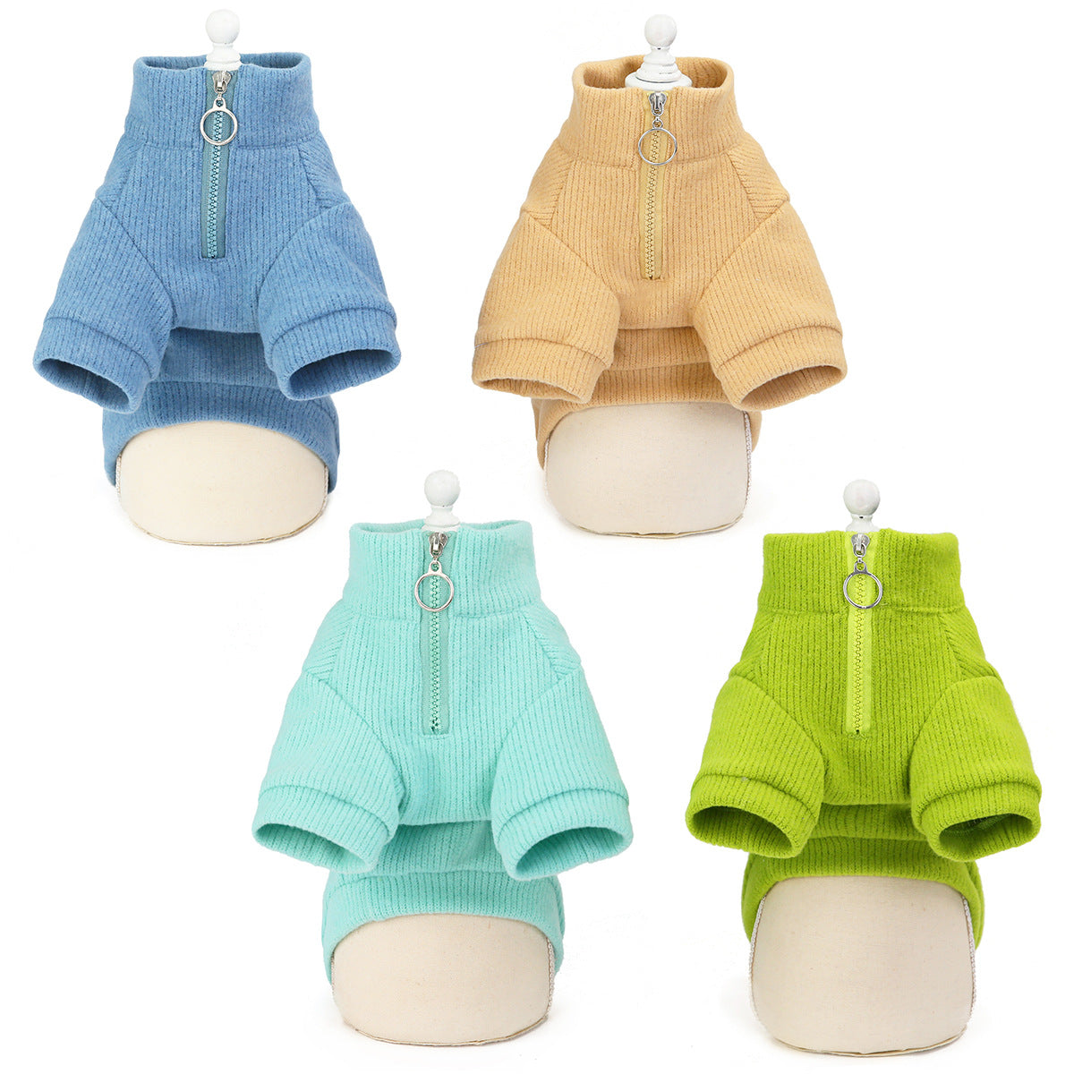 Wool Zip-Up Dog Sweater