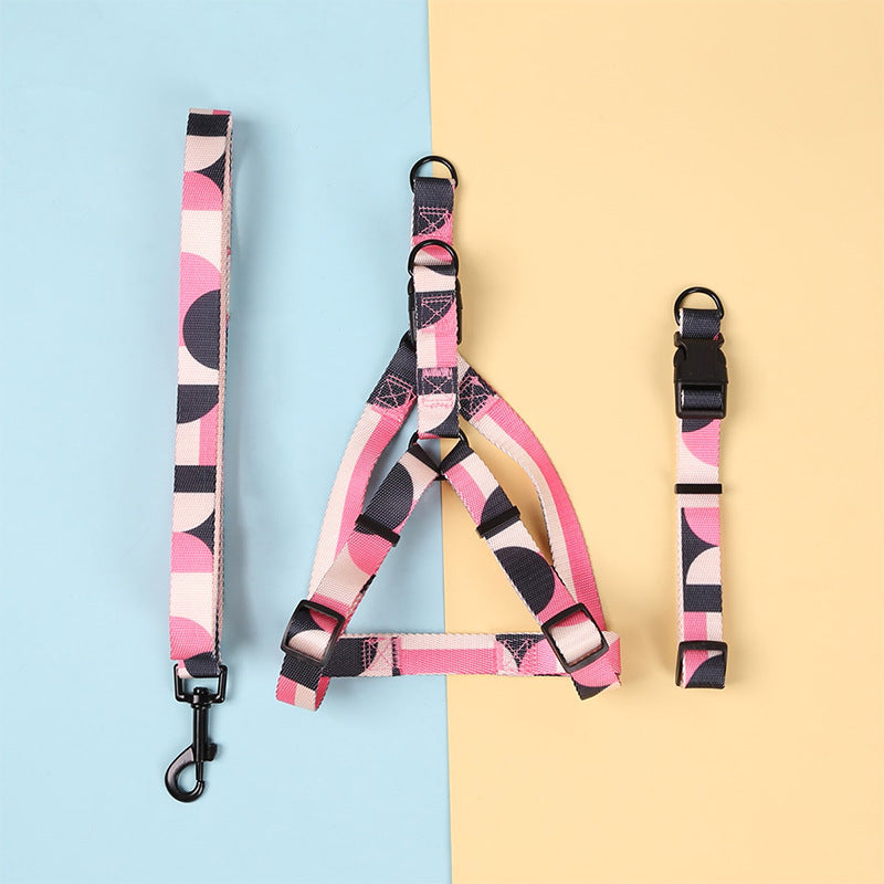 Hand-Holding Rope Dog Leash Collar Set