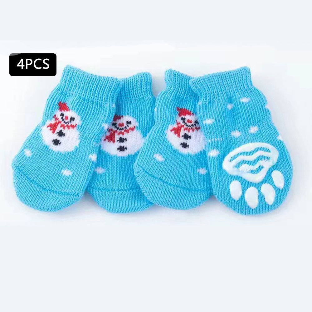 Christmas Dog Socks Santa Claus Elk