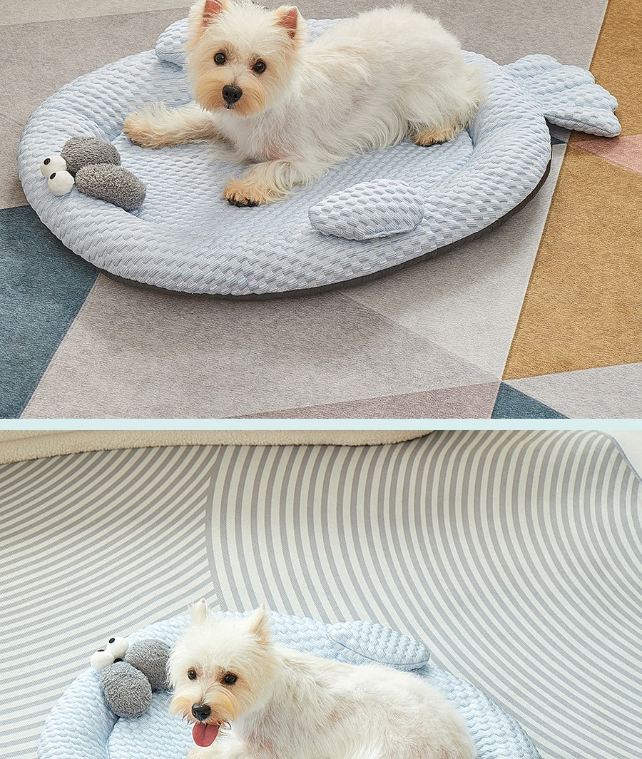 Cooling Ice-Silk Fabric Pet Bed