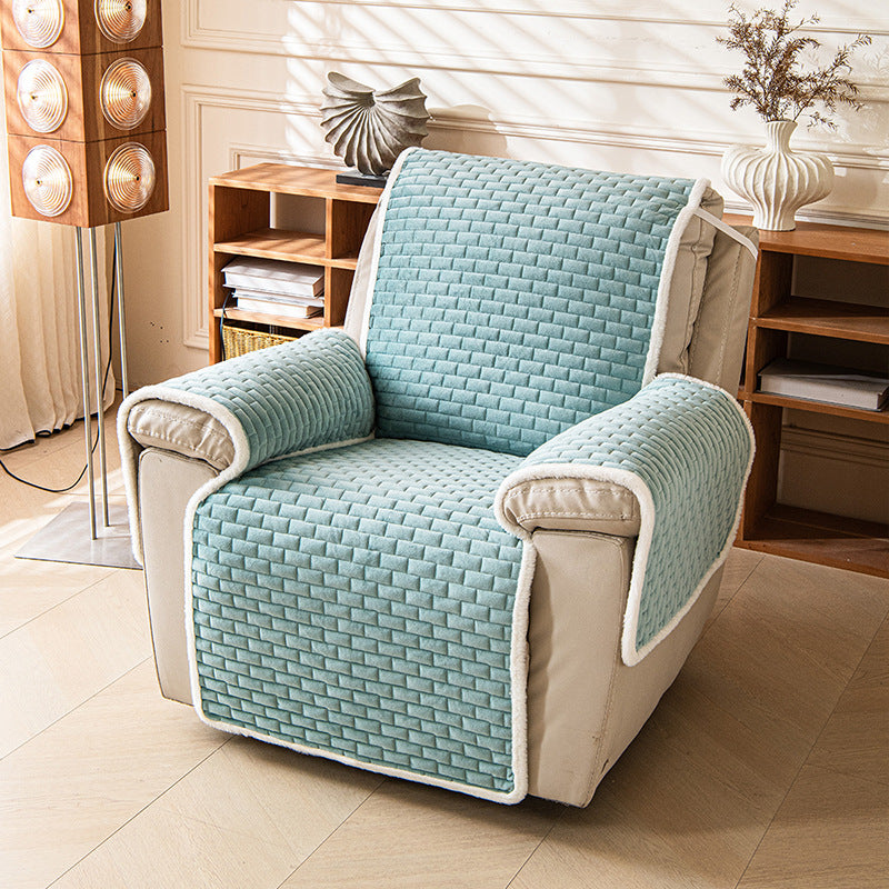 Solid-Color Protective Cover For A Pet Sofa With A One-Piece Design