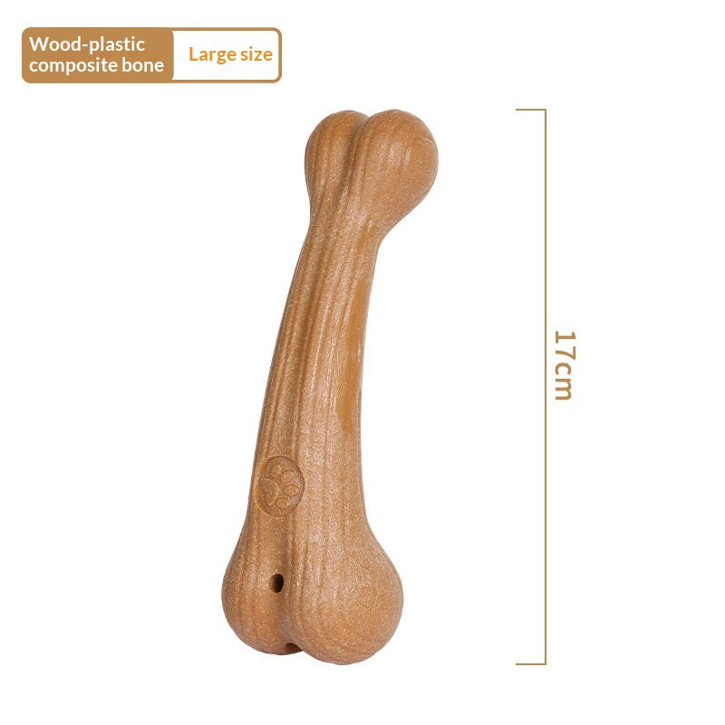 Bite-Resistant Pine Wood Dog Bone Chew