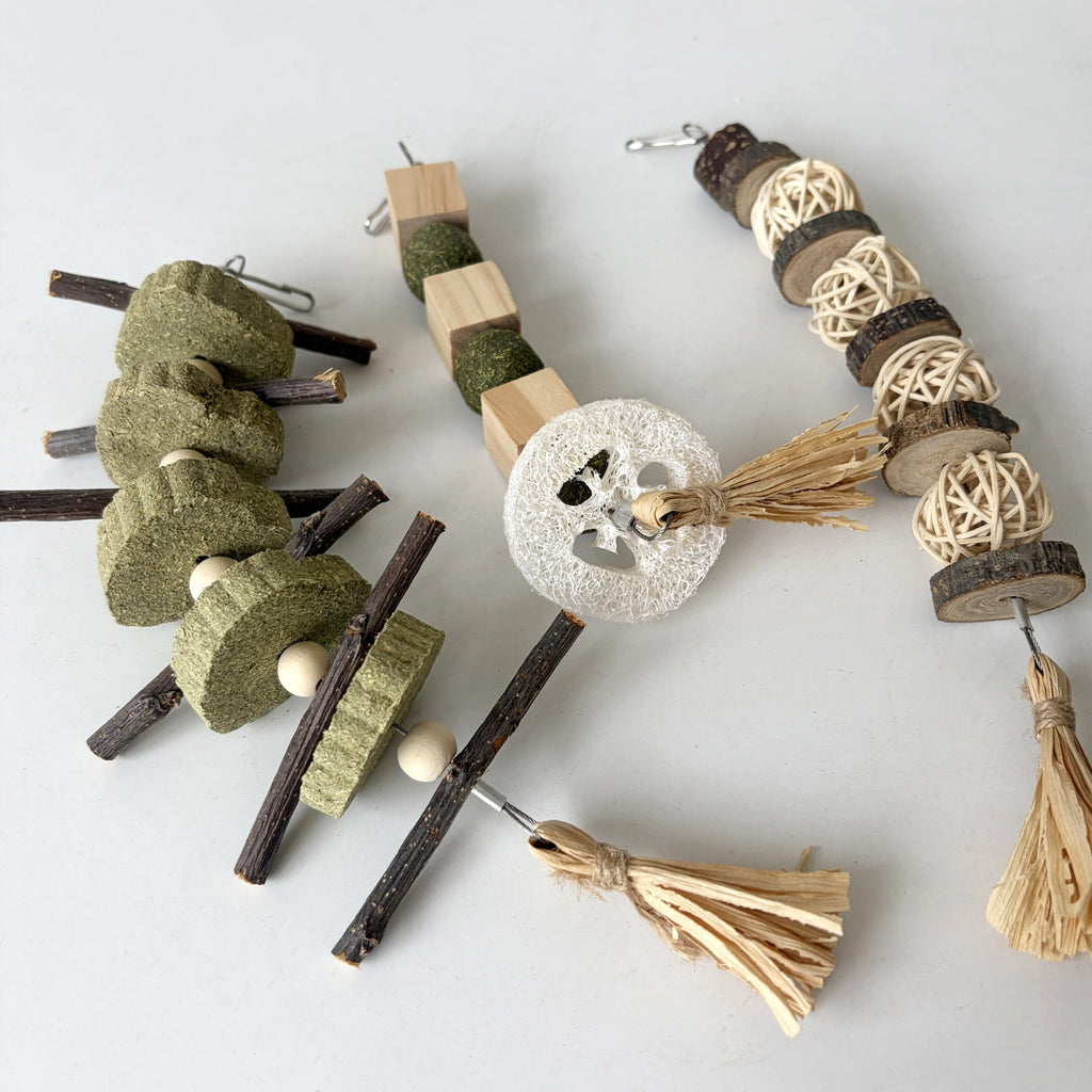 Three-Piece Chew Toy Set for Small Pets